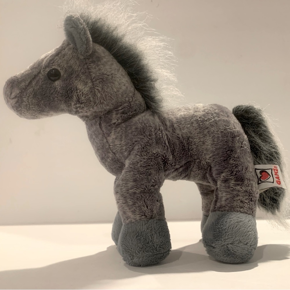 Webkinz Grey Arabian HM098 Ganz No Code Plush Only Gray Horse Bean Plush